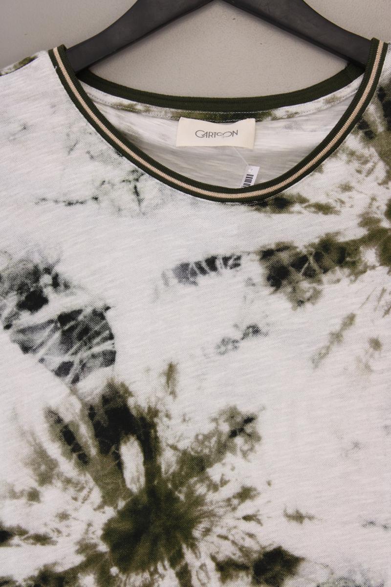 Cartoon Batikshirt Gr. 40 mit Batikmuster Kurzarm olivgrün