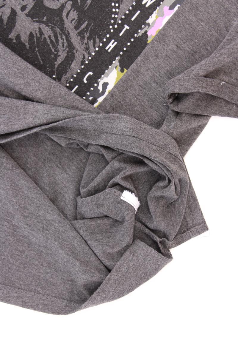 Street One Printshirt Gr. 42 Kurzarm grau
