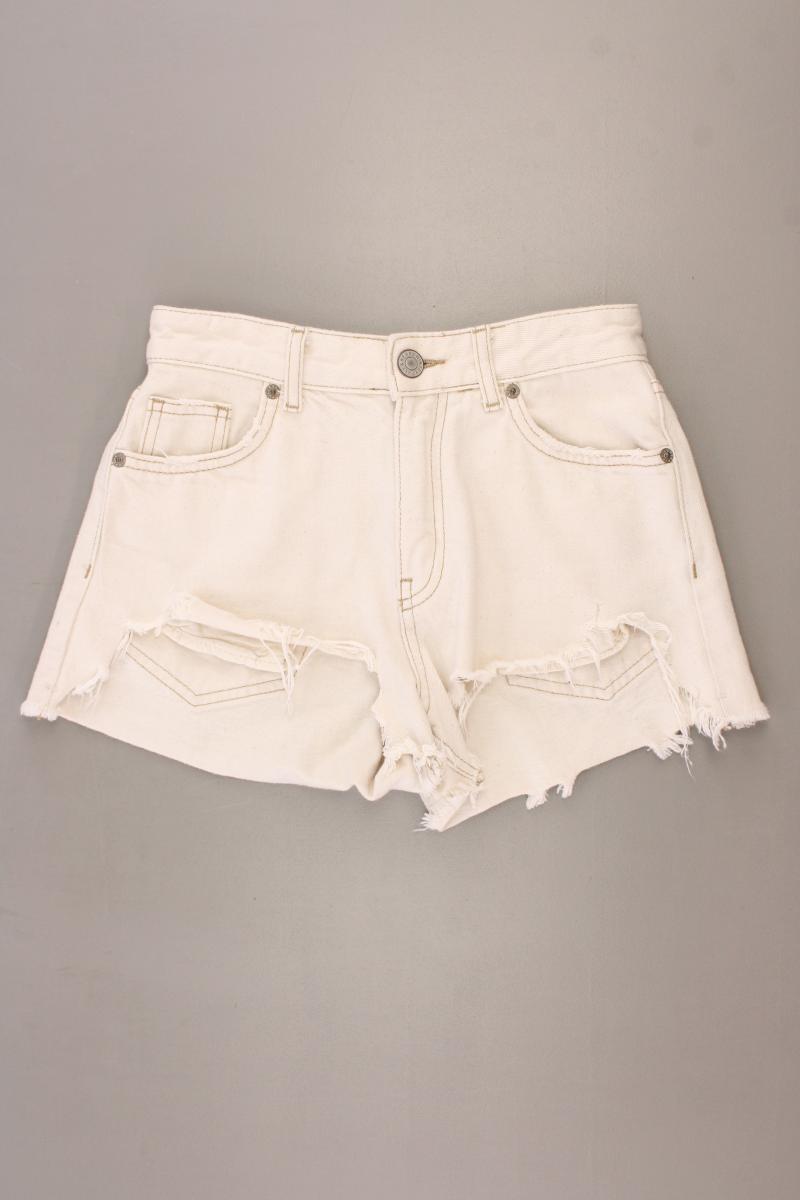 Pull&Bear Hotpants Gr. 32 creme aus Baumwolle
