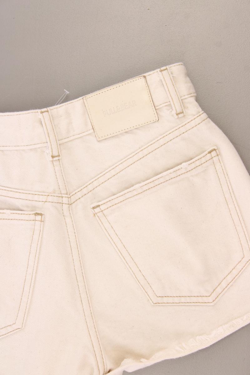 Pull&Bear Hotpants Gr. 32 creme aus Baumwolle