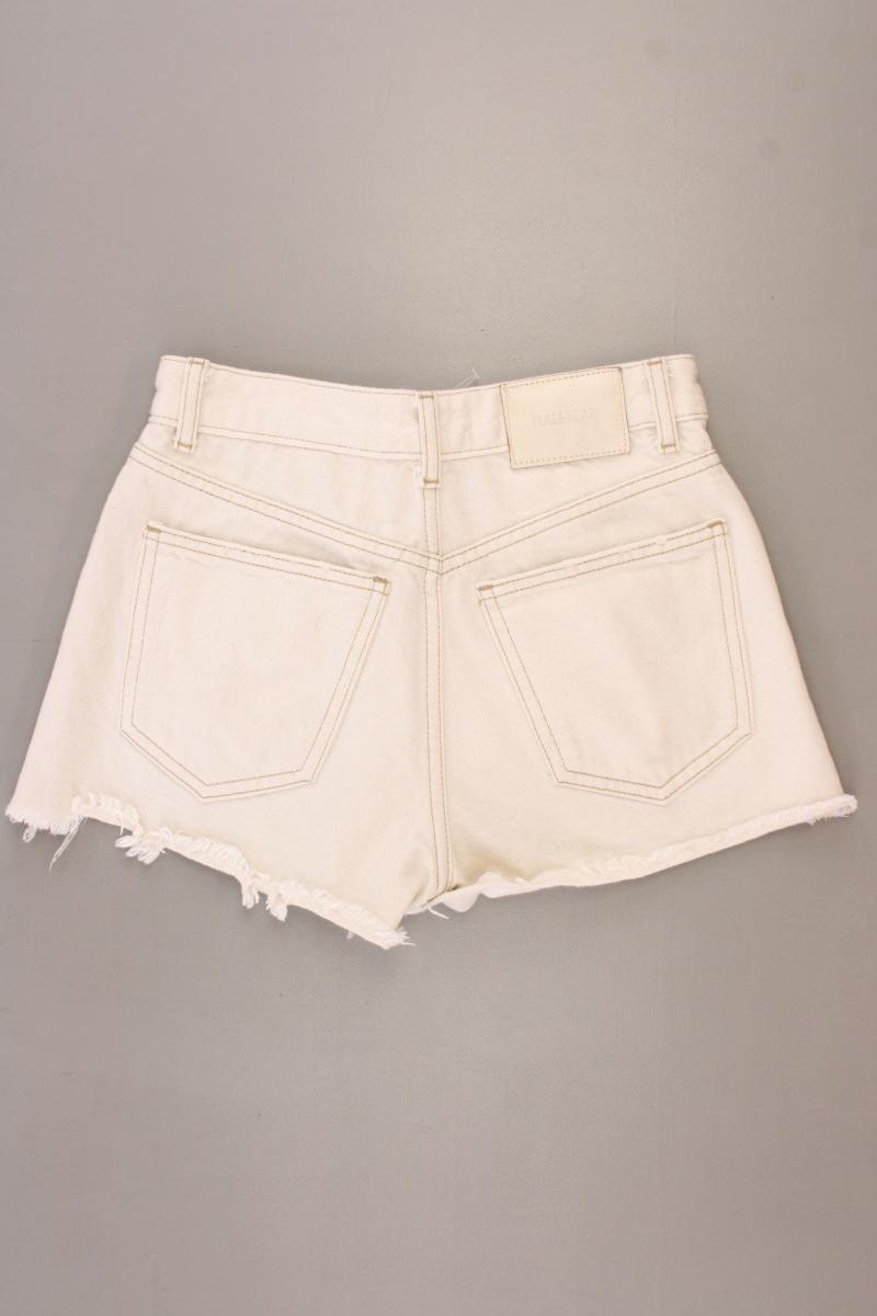 Pull&Bear Hotpants Gr. 32 creme aus Baumwolle