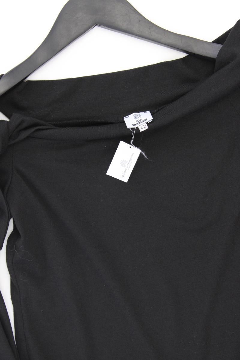 Gil Santucci Longsleeve-Shirt Gr. IT 42 (S) Langarm schwarz aus Polyester
