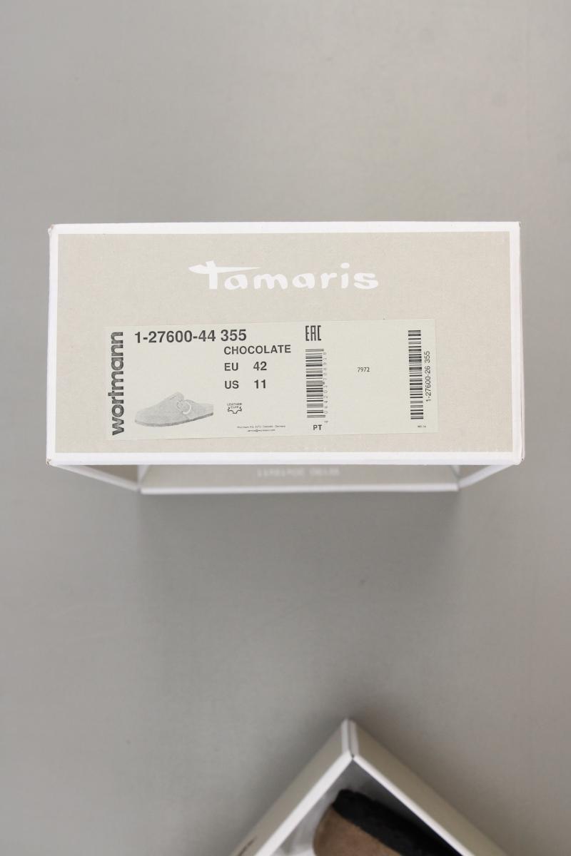 Tamaris Pantolette Leder Gr. 42 neu mit Etikett Neupreis: 69,95€! braun