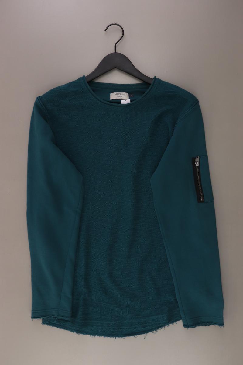 Jack & Jones Feinstrickpullover für Herren Gr. L blau aus Baumwolle