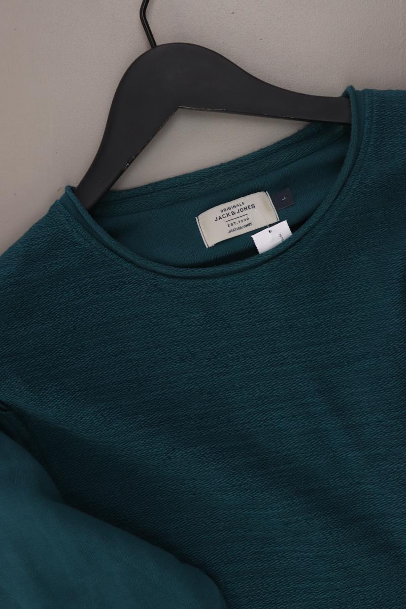 Jack & Jones Feinstrickpullover für Herren Gr. L blau aus Baumwolle