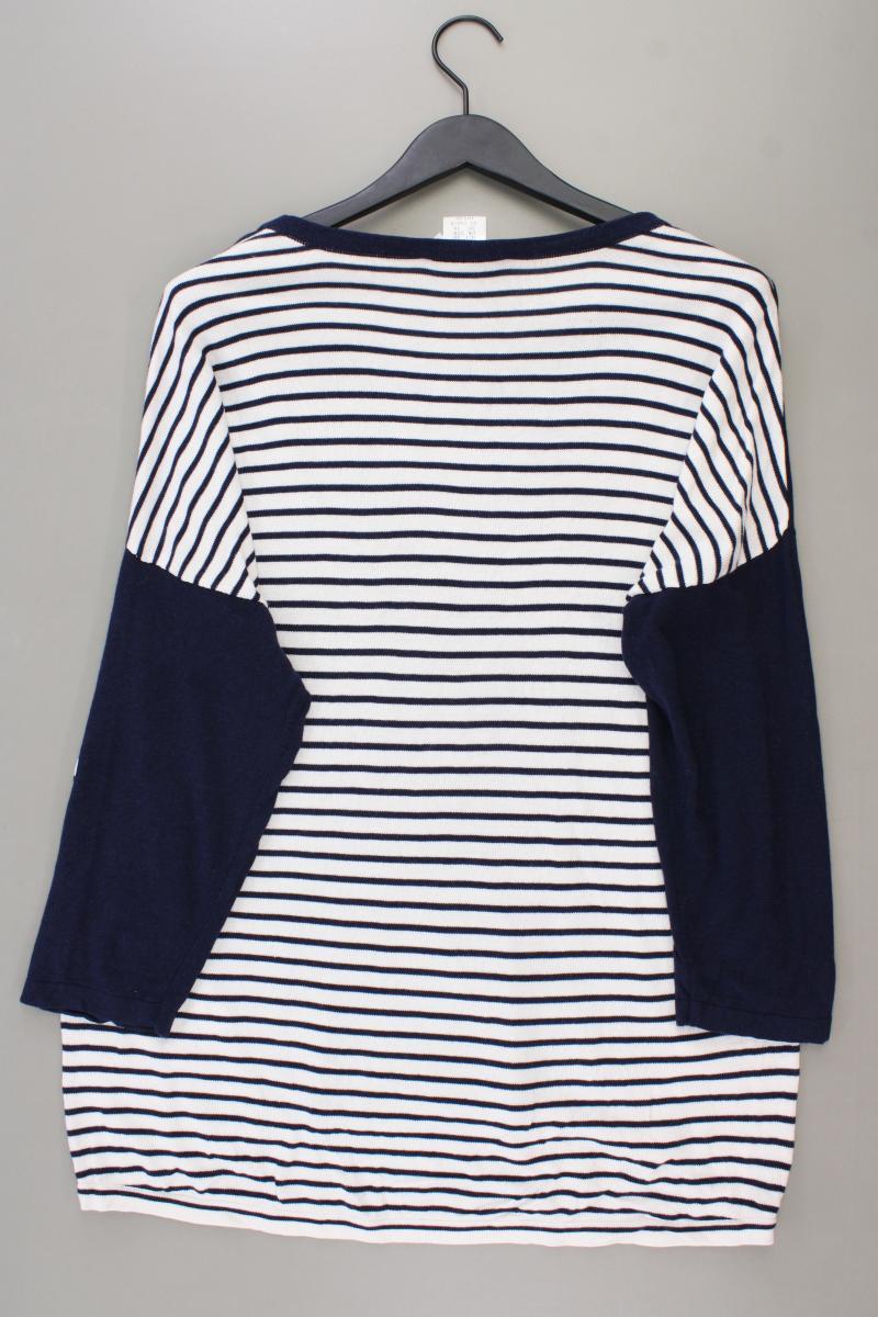 Amy Vermont Feinstrickpullover Gr. 48 mit Pailletten blau aus Viskose