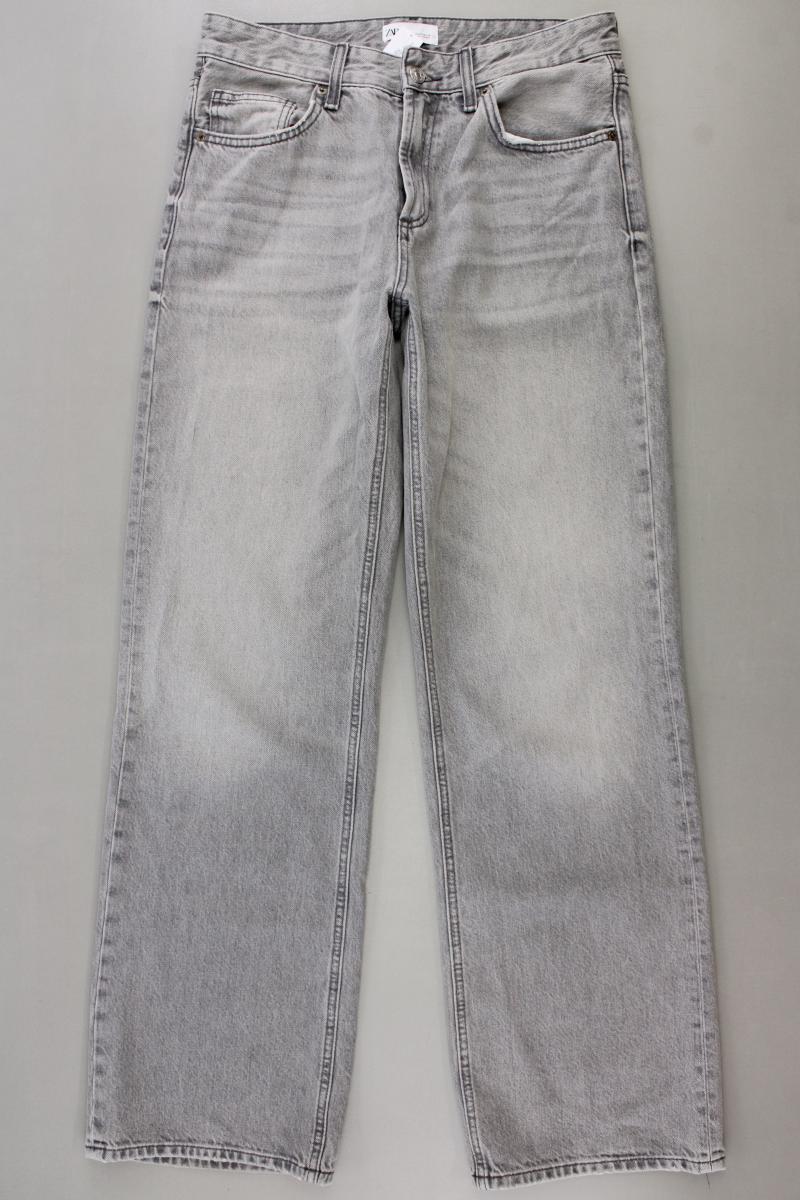 Zara Regular Jeans Gr. 40 grau aus Baumwolle