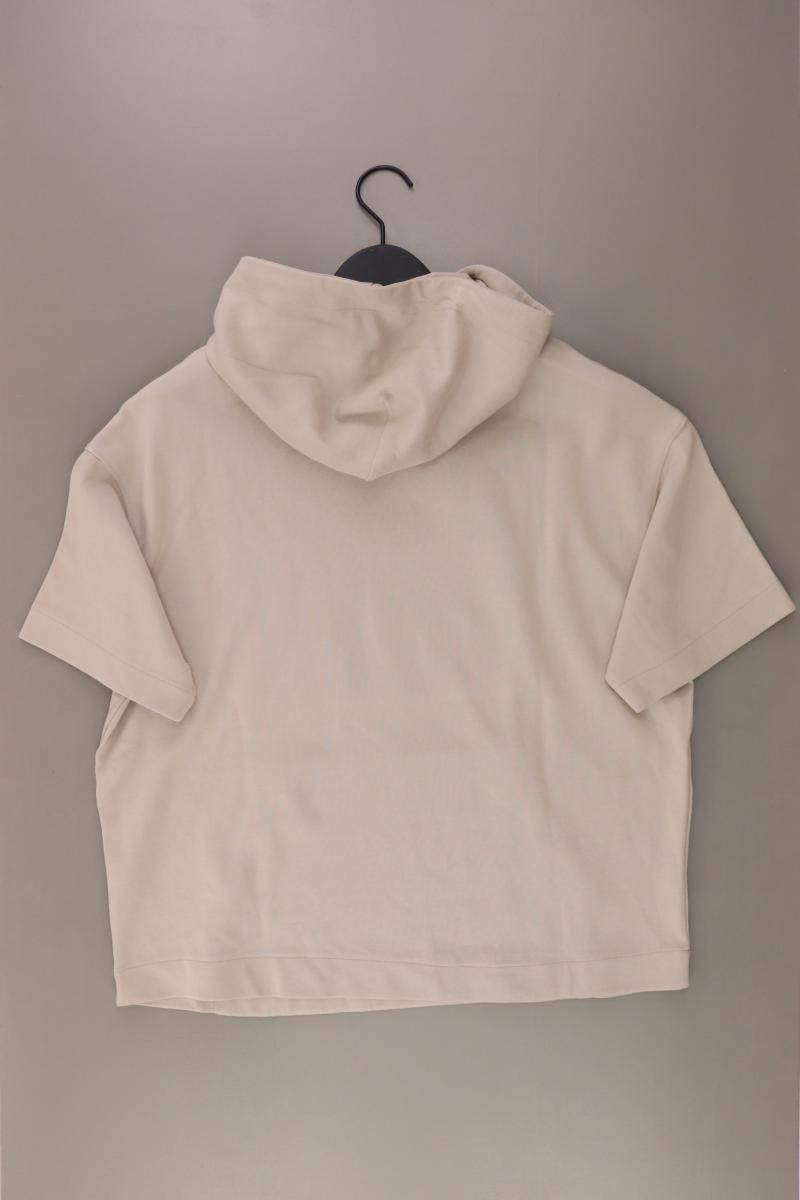 Zara Kapuzenshirt für Herren Gr. M Kurzarm creme aus Polyester