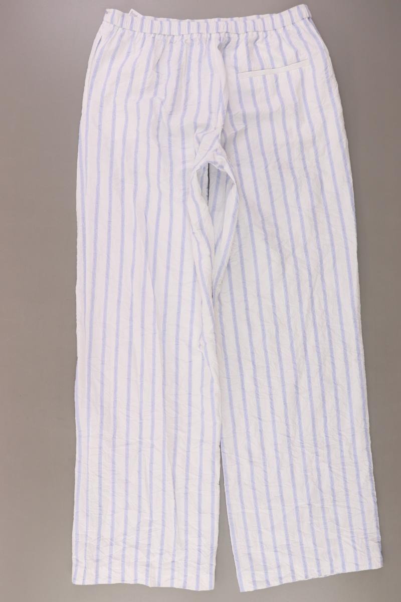 Zara Stoffhose Gr. M gestreift weiß aus Polyester