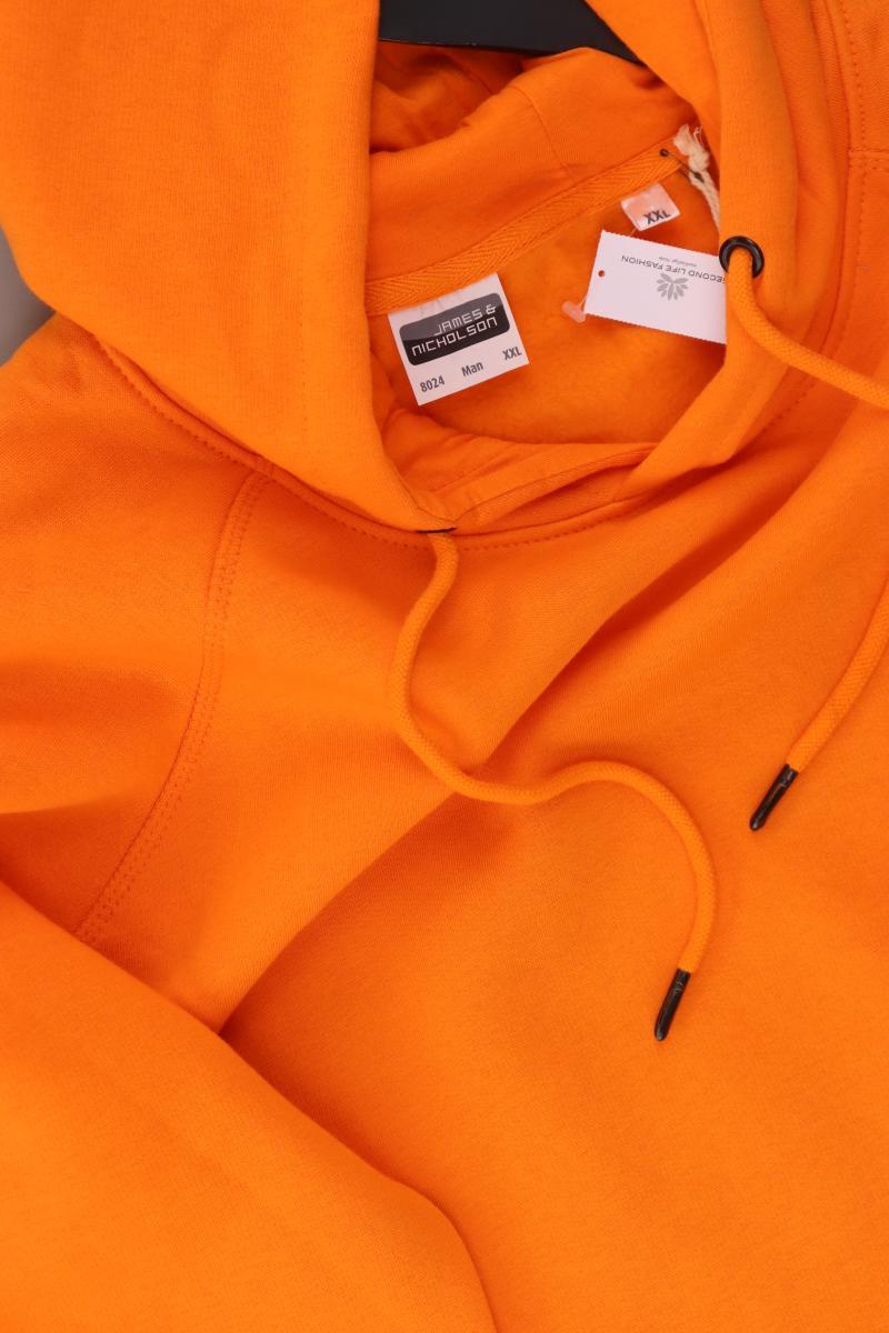 James & Nicholson Hoodie für Herren Gr. XXL neuwertig orange aus Baumwolle