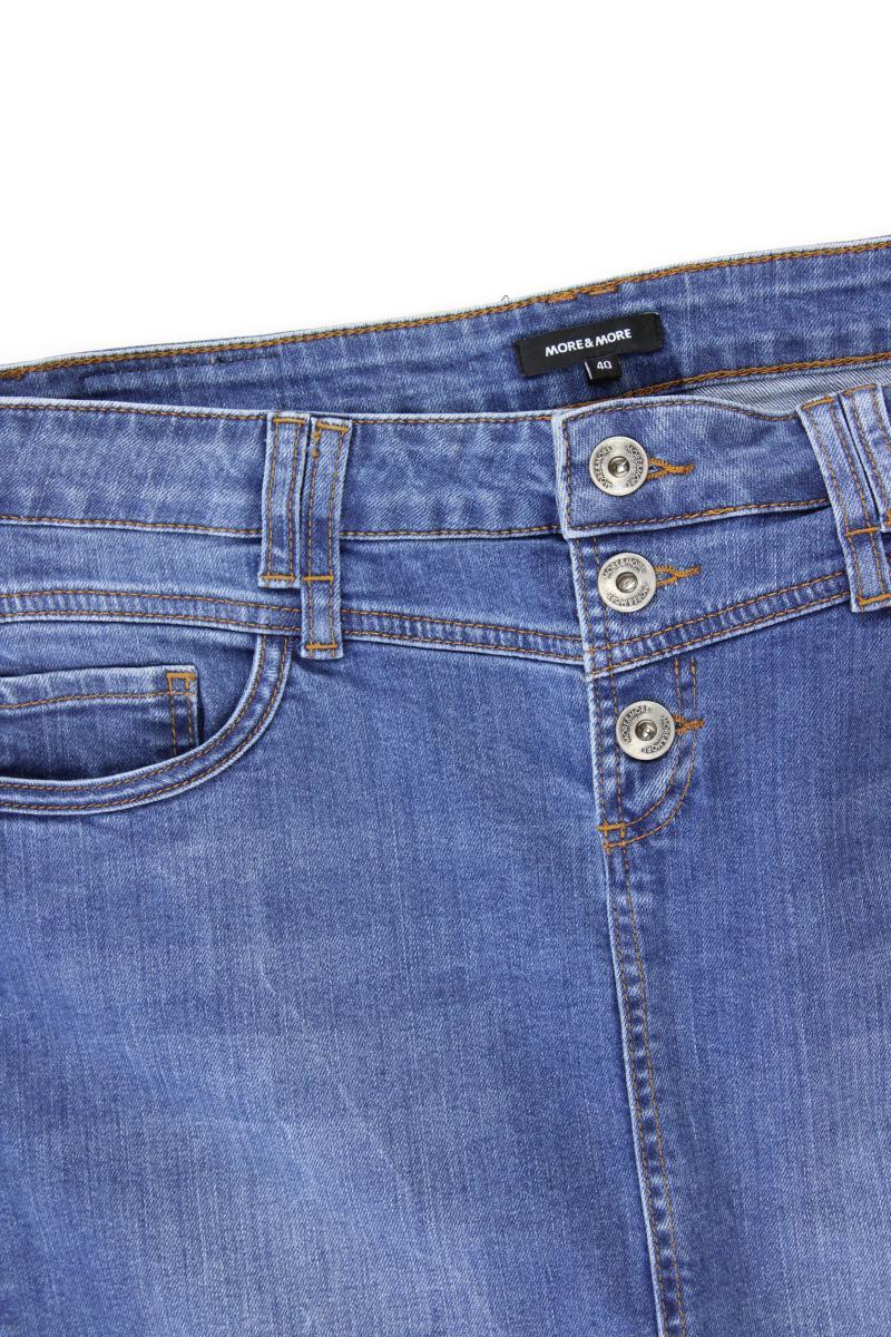 More&More Jeansrock Gr. 40 blau aus Baumwolle