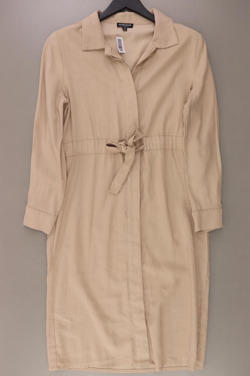 Manguun Langarmkleid Gr. 38 creme aus Viskose