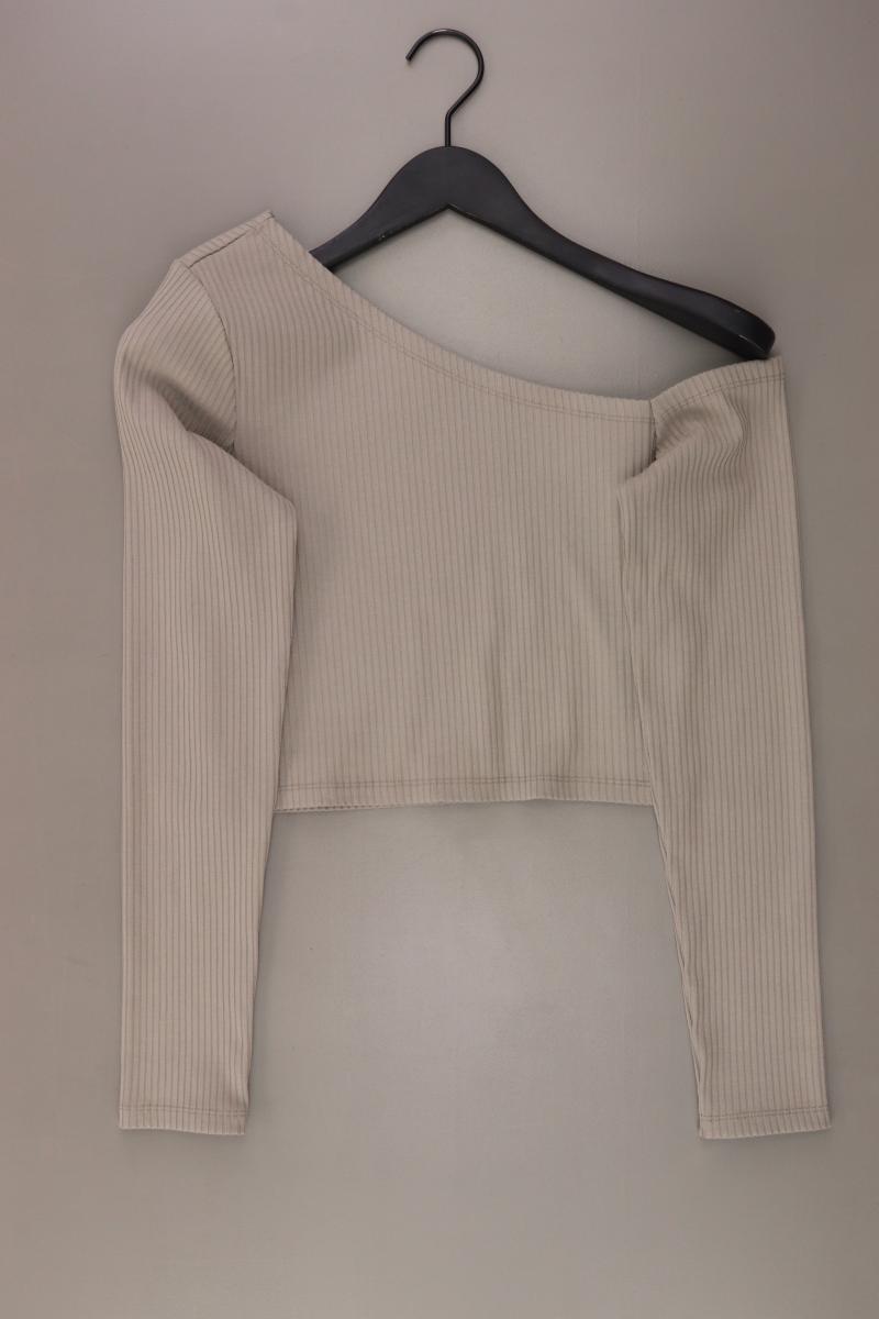 ginatricot Schulterfreies Langarmshirt Gr. S grau aus Polyester