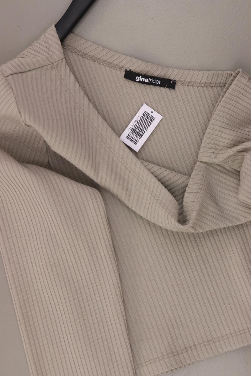 ginatricot Schulterfreies Langarmshirt Gr. S grau aus Polyester