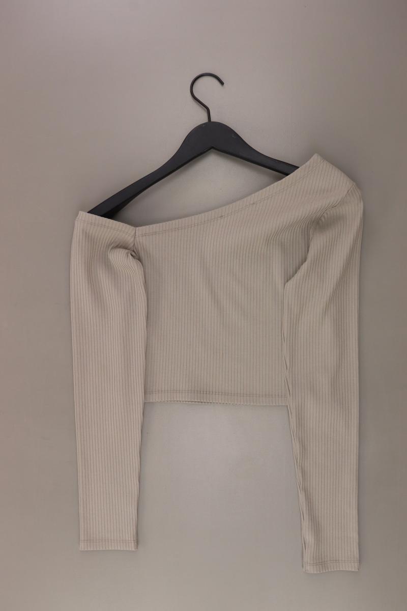 ginatricot Schulterfreies Langarmshirt Gr. S grau aus Polyester