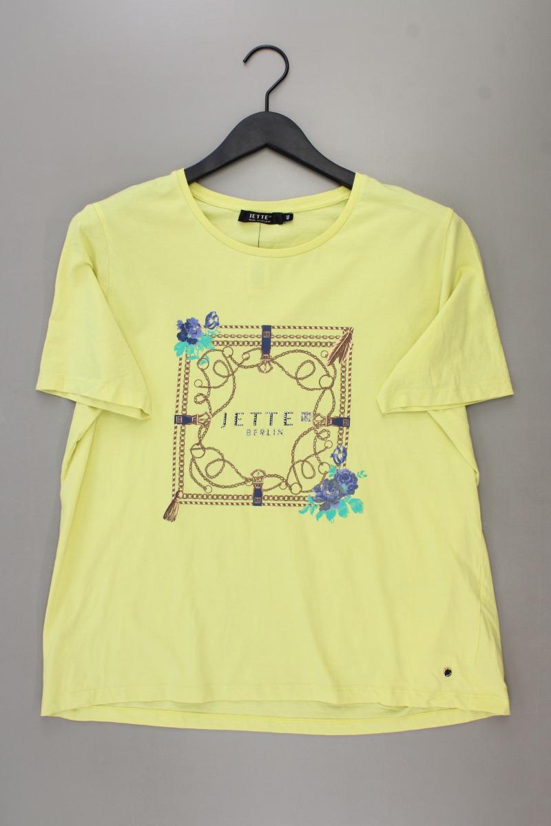 Jette Printshirt Gr. 46 Kurzarm gelb aus Baumwolle