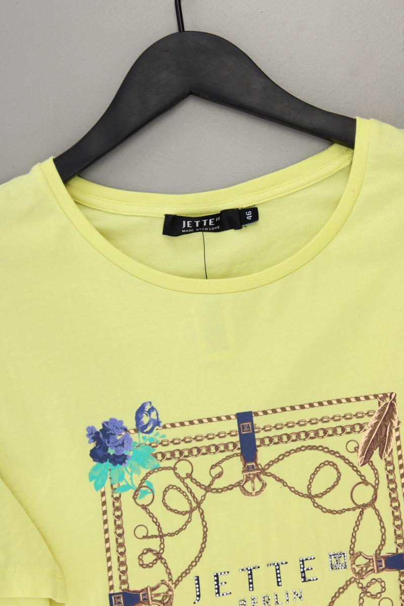 Jette Printshirt Gr. 46 Kurzarm gelb aus Baumwolle