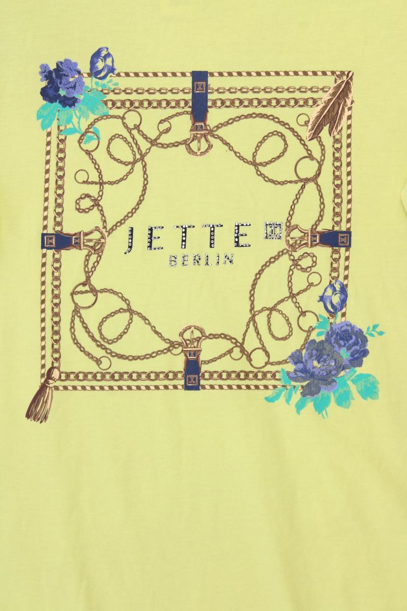 Jette Printshirt Gr. 46 Kurzarm gelb aus Baumwolle