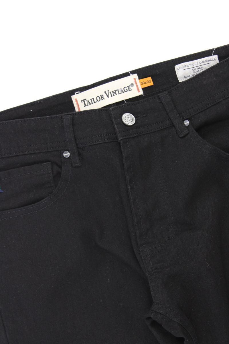 Tailor Vintage Straight Jeans für Herren Gr. W30/L30 schwarz aus Baumwolle
