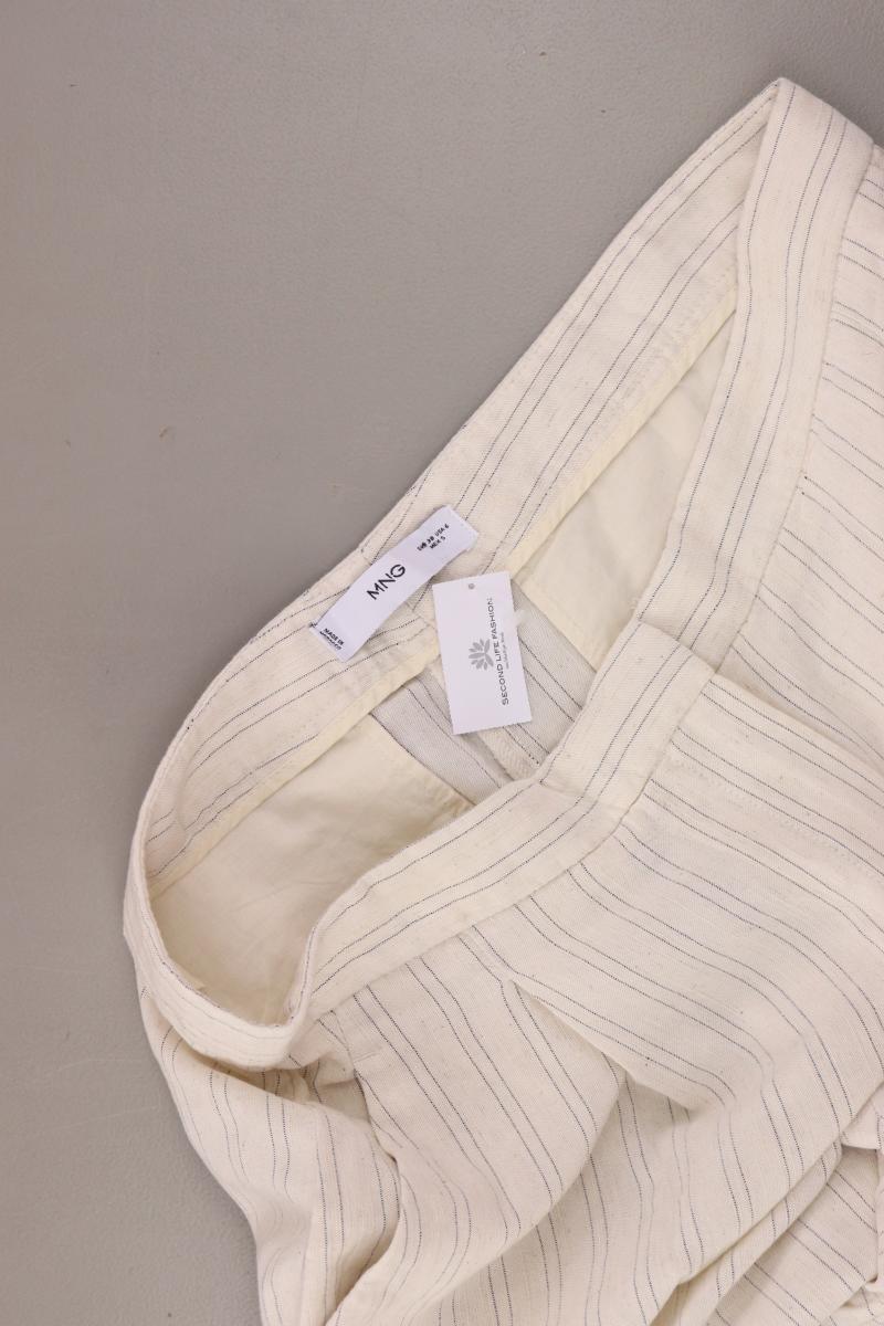 Mango Stoffhose Gr. 38 gestreift creme aus Viskose