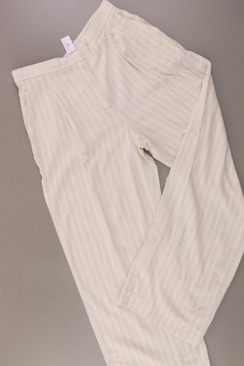 Mango Stoffhose Gr. 38 gestreift creme aus Viskose