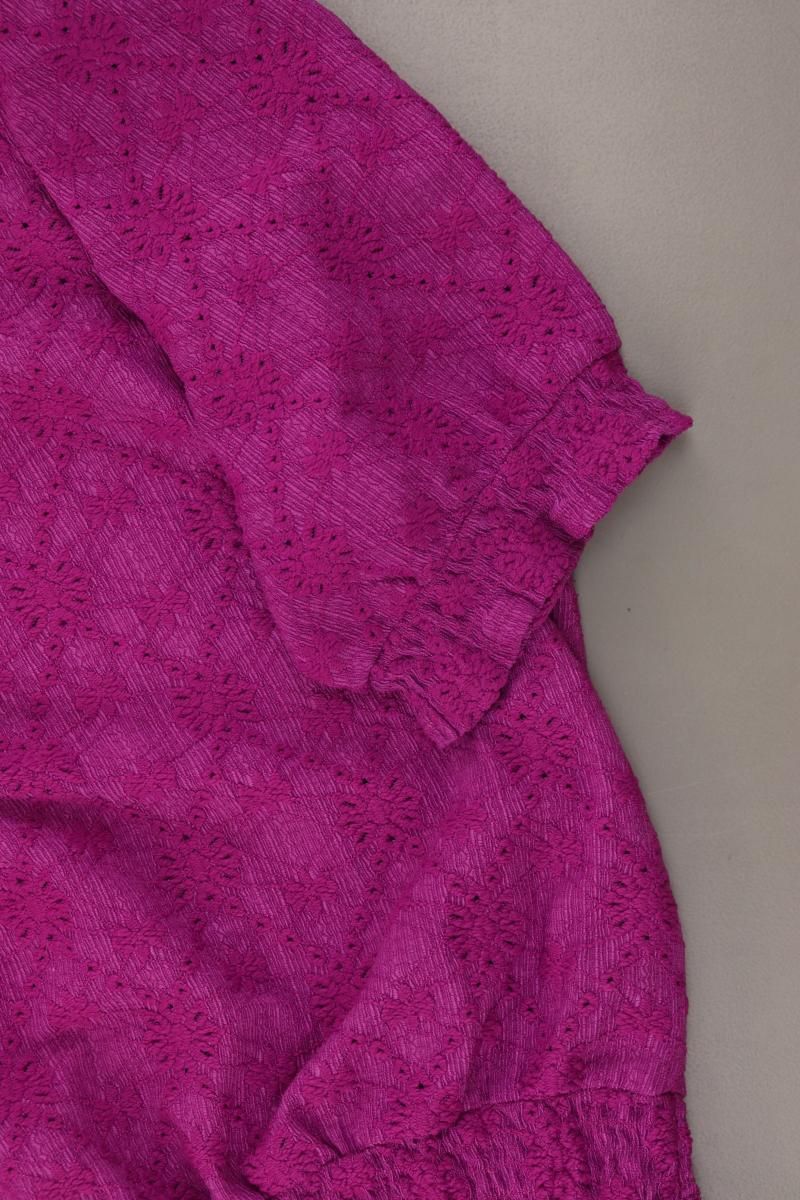 Cottonclub Kurzarmbluse Gr. XL mit Blumenmuster pink aus Baumwolle
