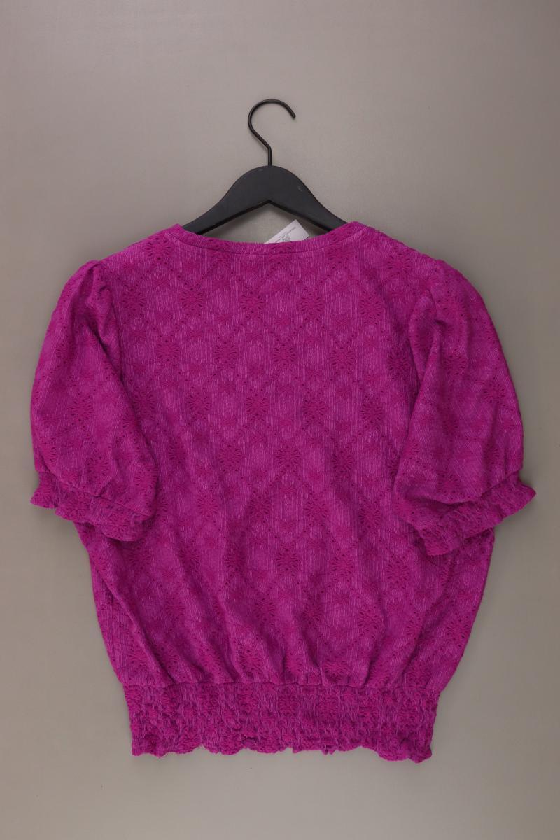Cottonclub Kurzarmbluse Gr. XL mit Blumenmuster pink aus Baumwolle