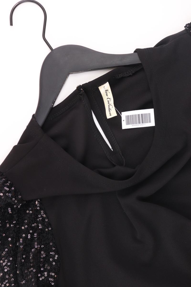 Abendkleid Gr. 40 Langarm mit Pailletten schwarz aus Polyester