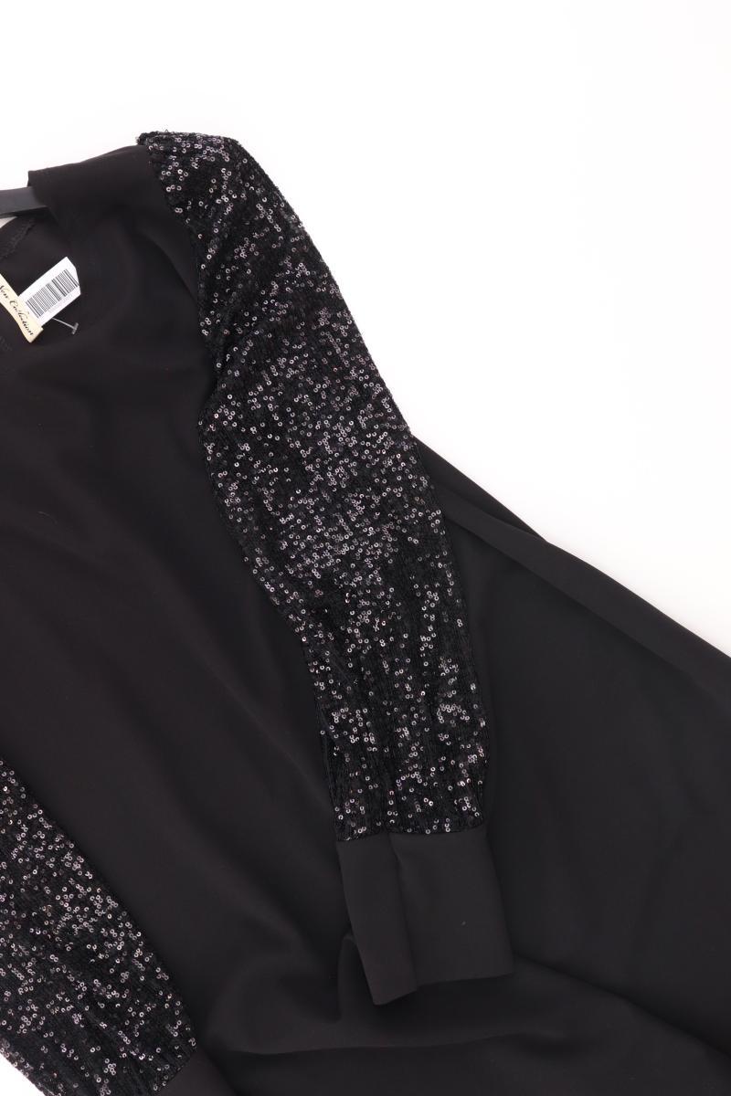 Abendkleid Gr. 40 Langarm mit Pailletten schwarz aus Polyester