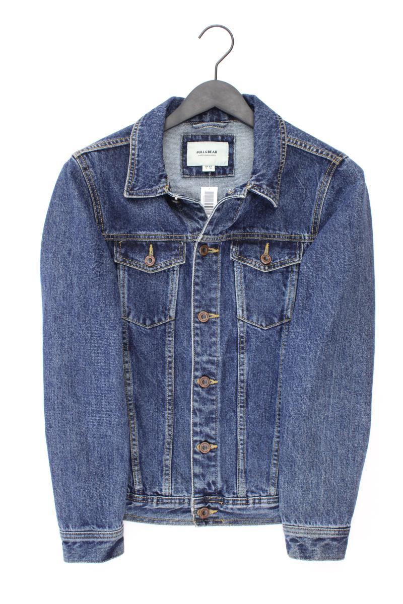 Pull&Bear Jeansjacke für Herren Gr. S blau aus Baumwolle