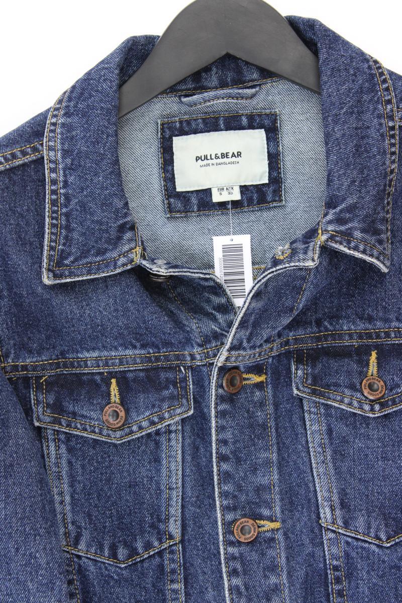 Pull&Bear Jeansjacke für Herren Gr. S blau aus Baumwolle