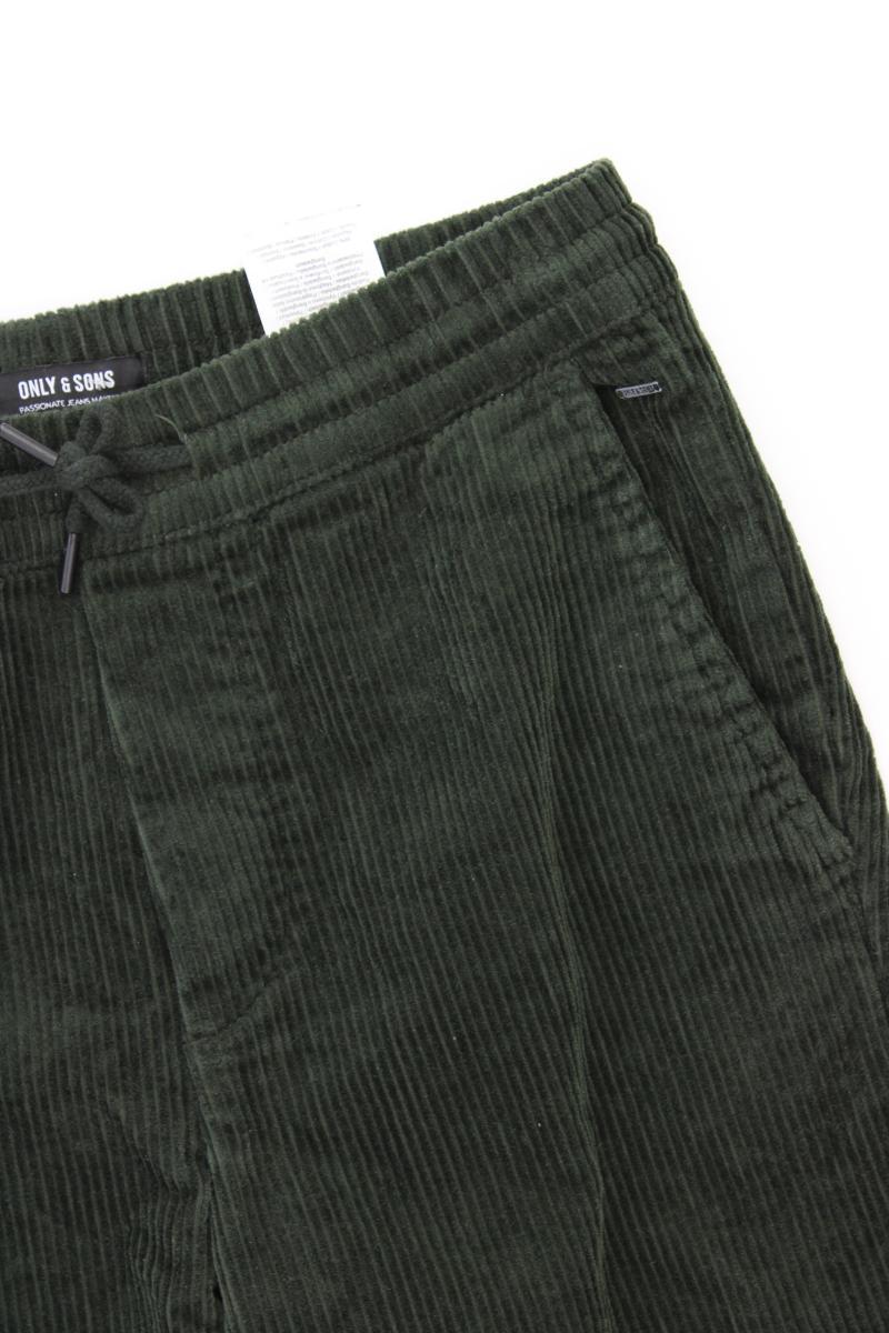 ONLY & SONS Cord Stretchhose für Herren Gr. S olivgrün aus Baumwolle