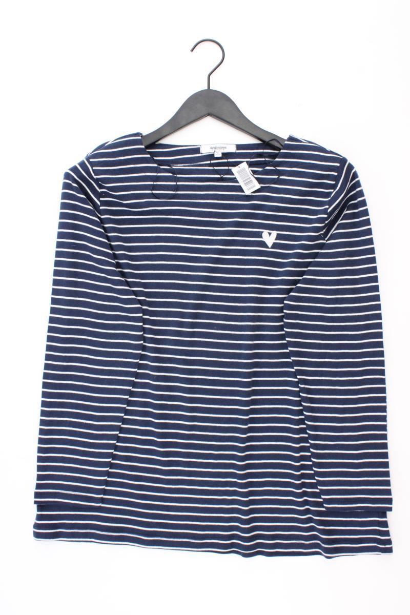 Steilmann Ringelshirt Gr. 48/50 gestreift Langarm blau aus Baumwolle