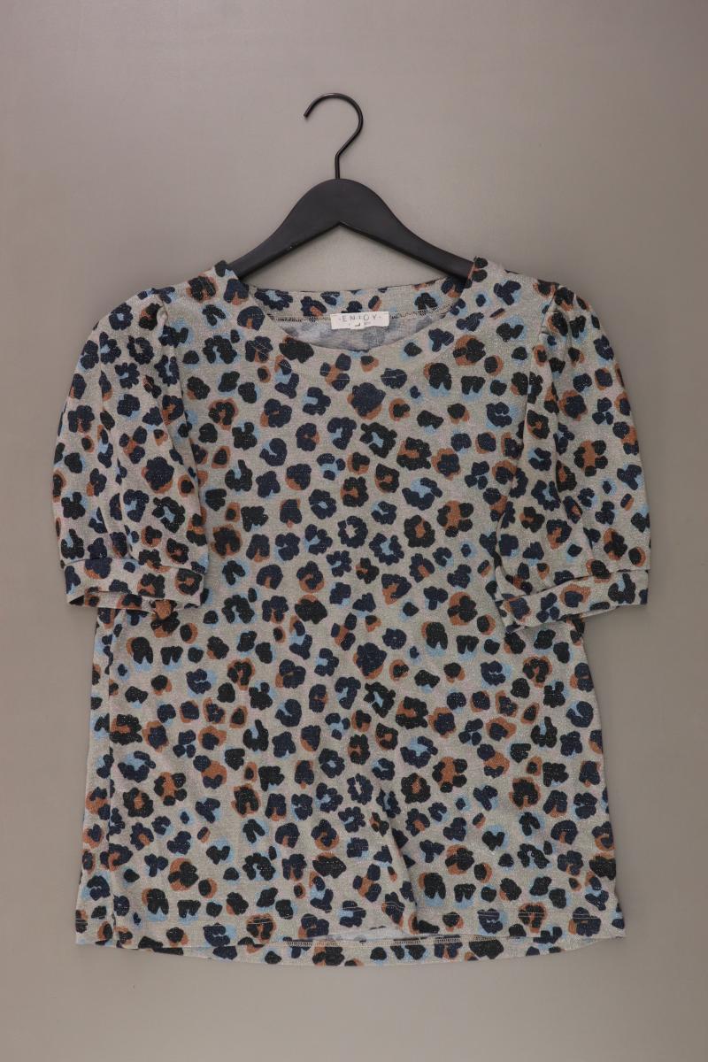 Enjoy Life T-Shirt Gr. L mit Tierdruck Kurzarm mit Glitzer mehrfarbig