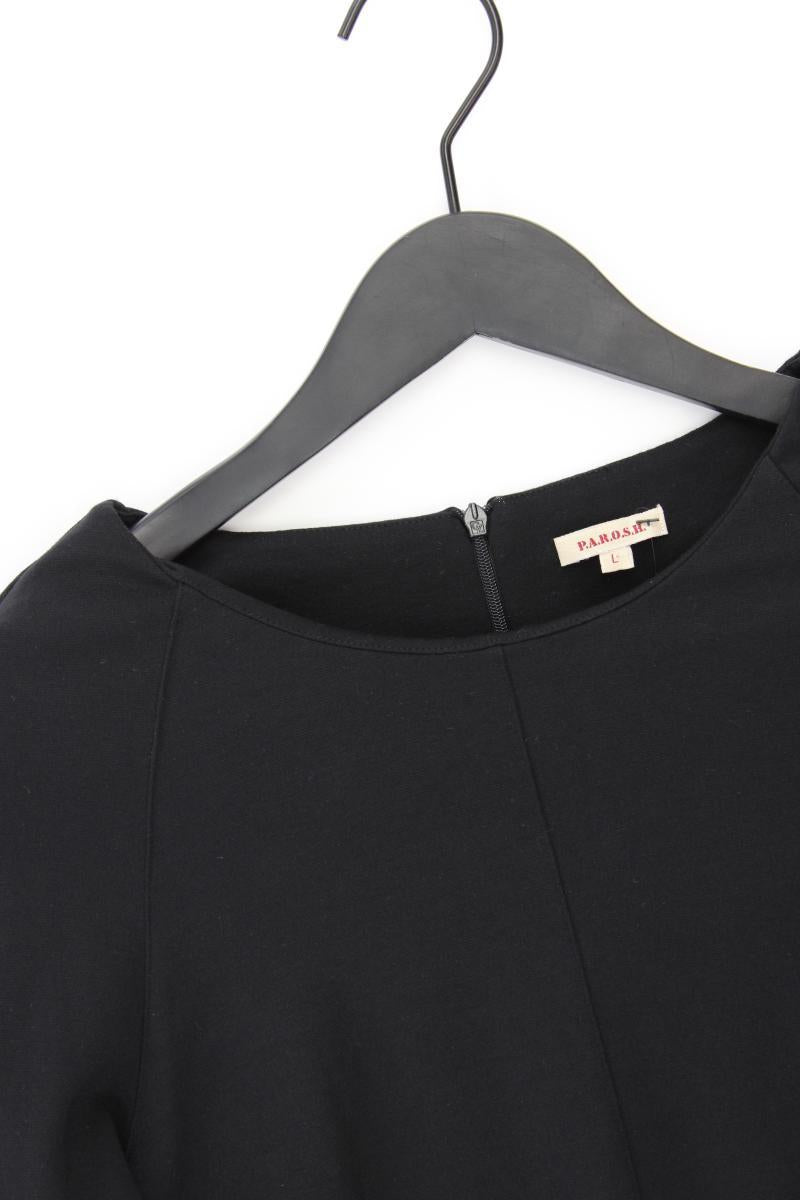 P.a.r.o.s.h. Langarmkleid Gr. L schwarz aus Baumwolle