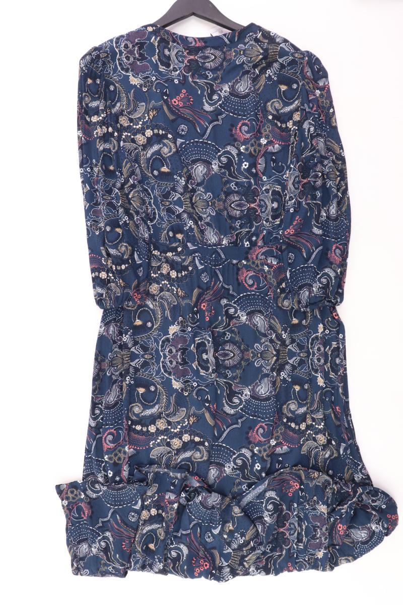 Tom Tailor Maxikleid Gr. 40 mit Blumenmuster 3/4 Ärmel blau aus Viskose