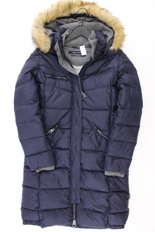 Marc O'Polo Daunenmantel Gr. 38 blau aus Polyester