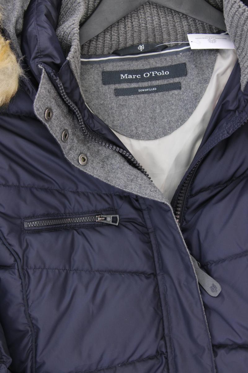 Marc O'Polo Daunenmantel Gr. 38 blau aus Polyester