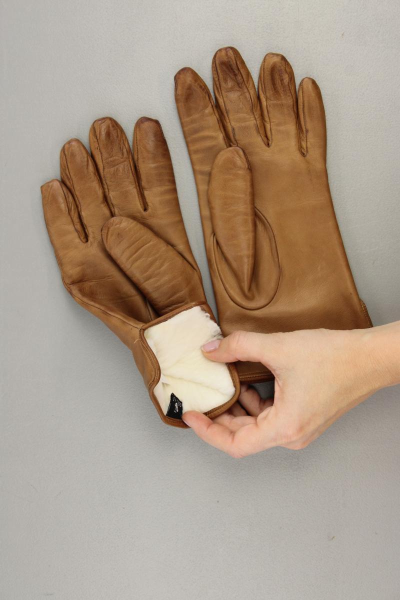 Lederhandschuhe Gr. 7 gefüttert braun