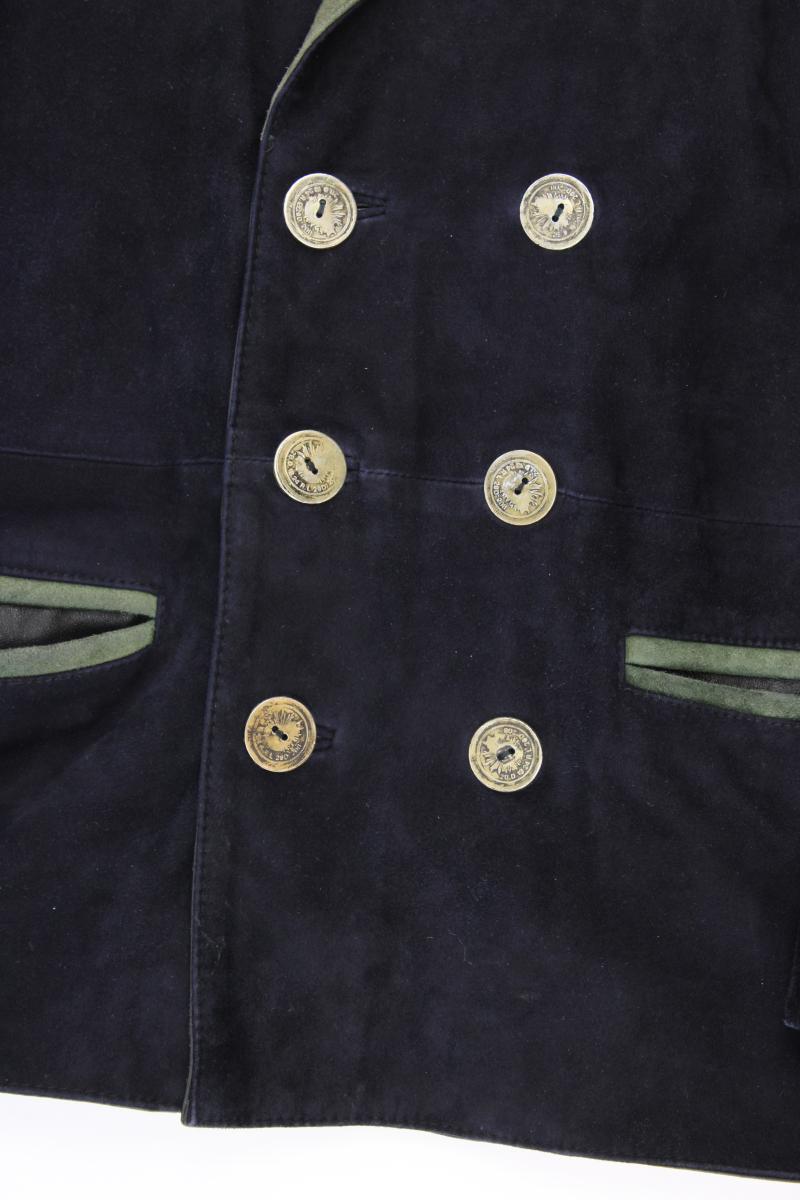 Spieth Wensky Lederjacke Trachtenjacke für Herren Gr. 48 Vintage blau