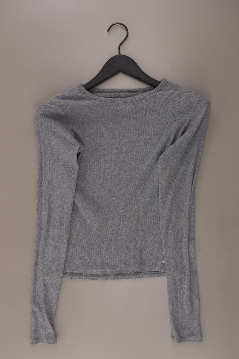 Hollister Longsleeve-Shirt Gr. M Langarm grau aus Baumwolle
