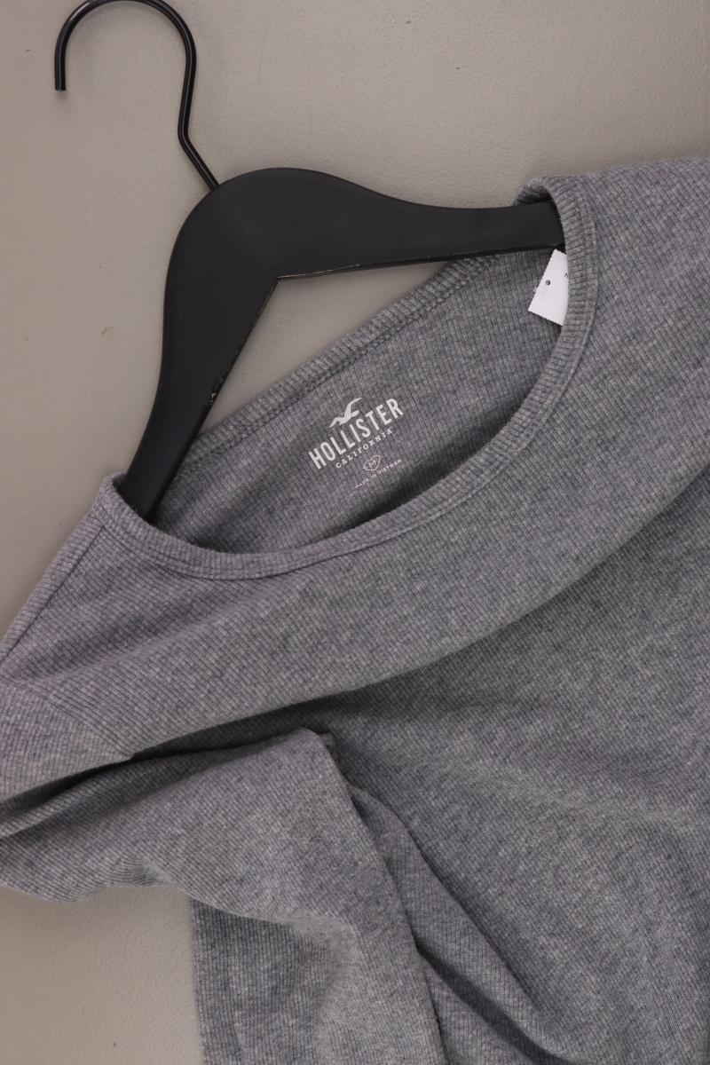 Hollister Longsleeve-Shirt Gr. M Langarm grau aus Baumwolle