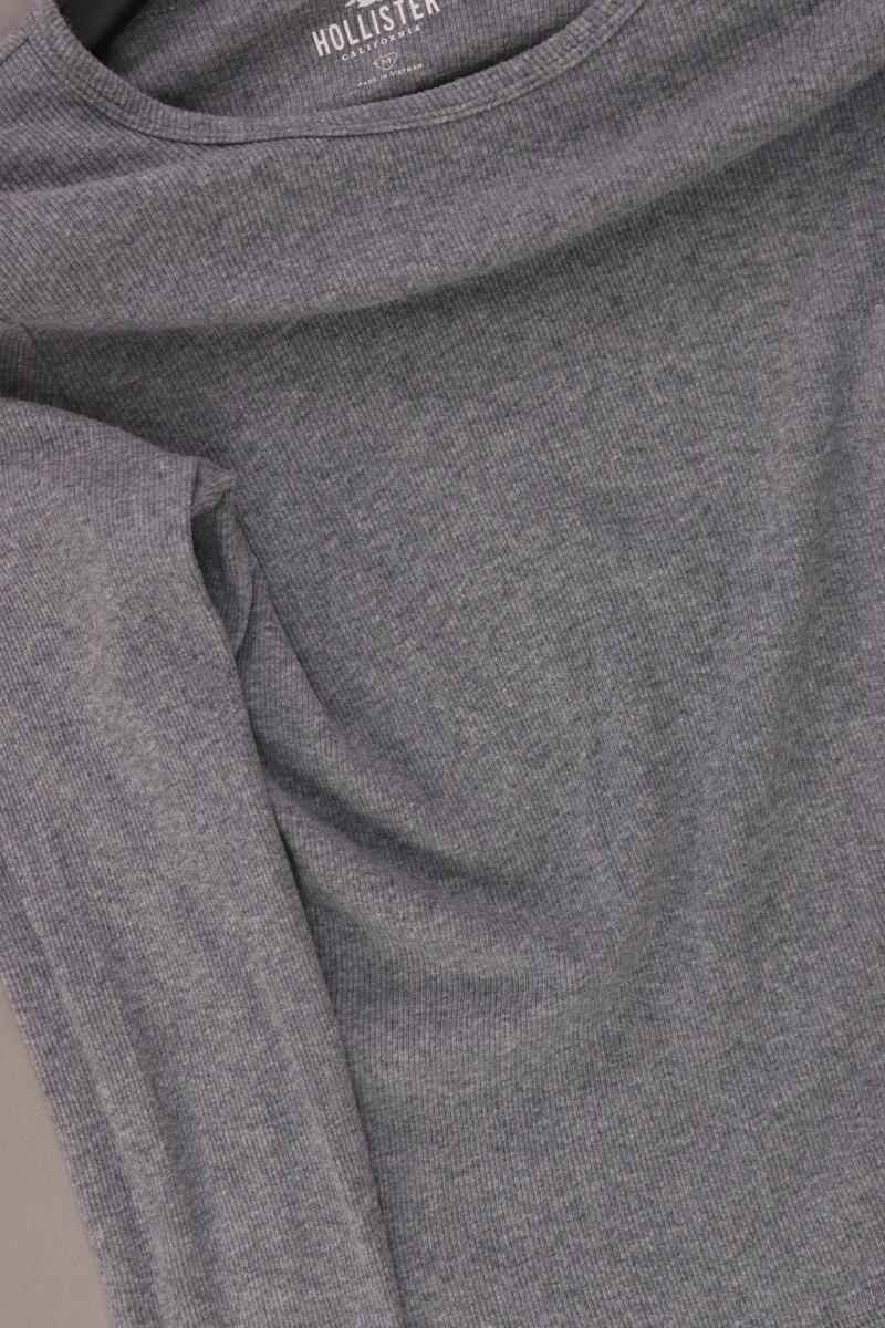 Hollister Longsleeve-Shirt Gr. M Langarm grau aus Baumwolle