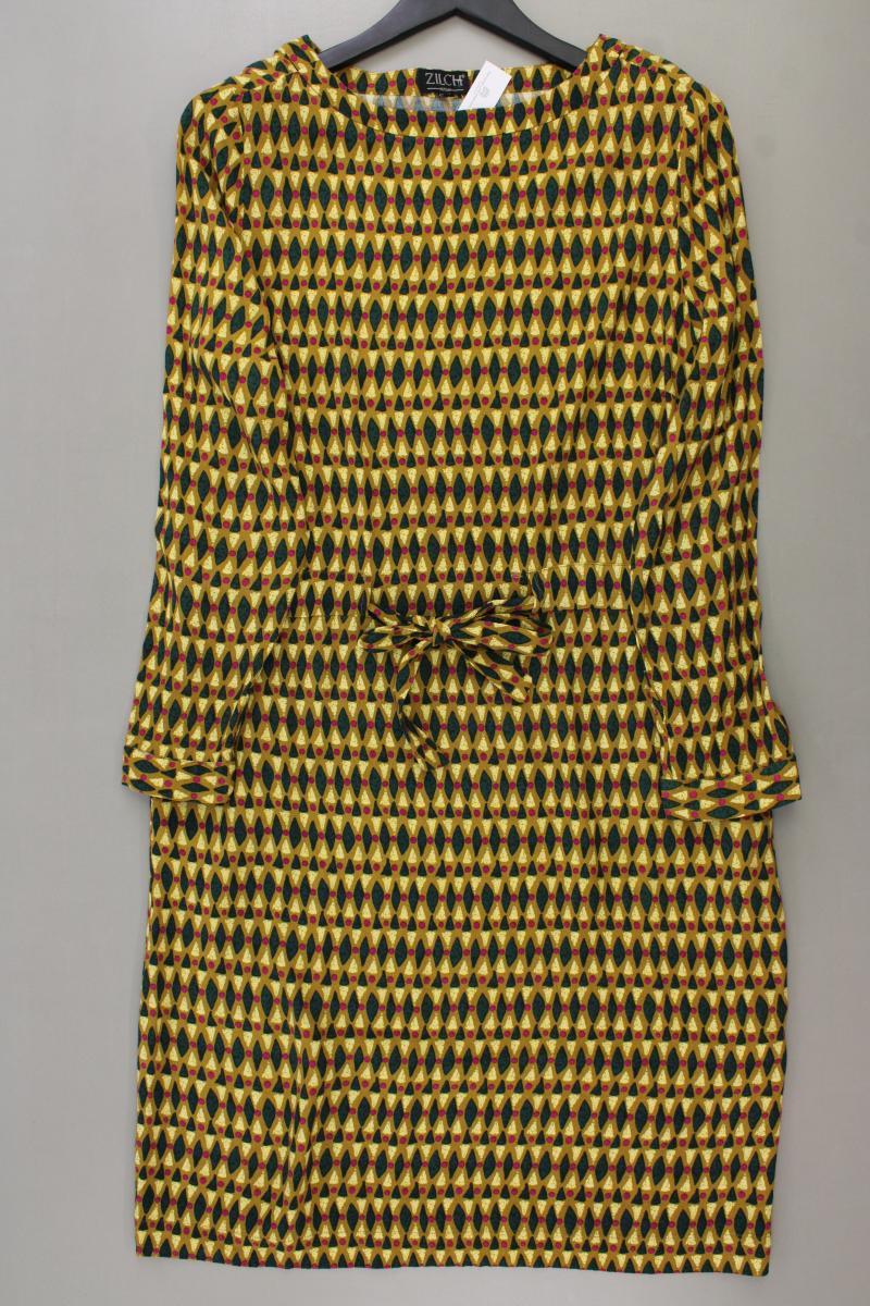 Zilch Amsterdam Langarmkleid Gr. XL geometrisches Muster neuwertig mehrfarbig
