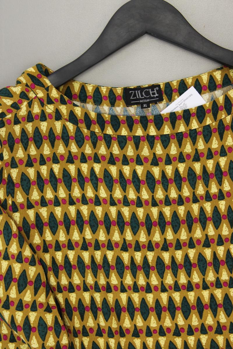 Zilch Amsterdam Langarmkleid Gr. XL geometrisches Muster neuwertig mehrfarbig