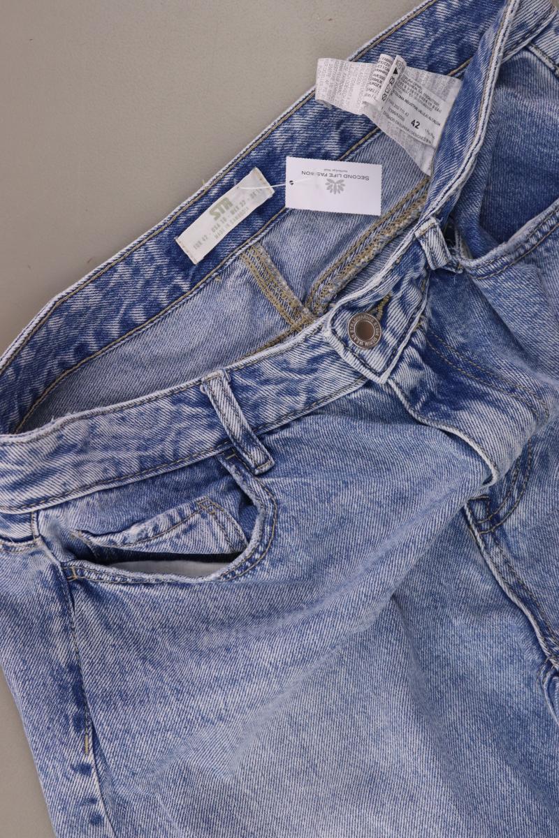 Stradivarius Baggy Jeans Gr. 42 blau aus Baumwolle