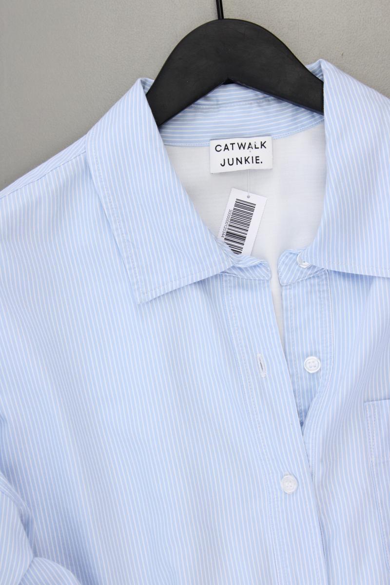Catwalk Junkie Langarmbluse Gr. 36 gestreift neuwertig blau aus Baumwolle