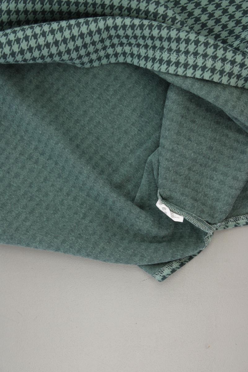 hessnatur T-Shirt Gr. 42 hahnentritt Kurzarm grün aus Baumwolle