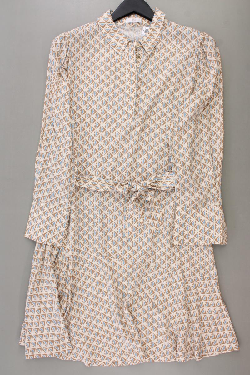 Riani Langarmkleid Gr. 40 geometrisches Muster neuwertig creme aus Viskose