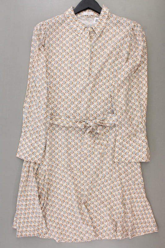 Riani Langarmkleid Gr. 40 geometrisches Muster neuwertig creme aus Viskose